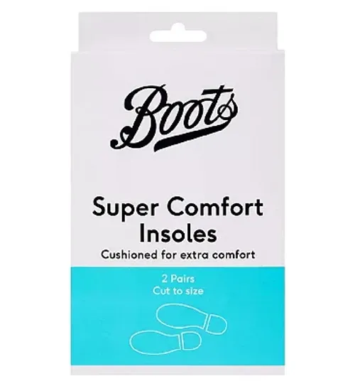 a package of boots super comfort insoles