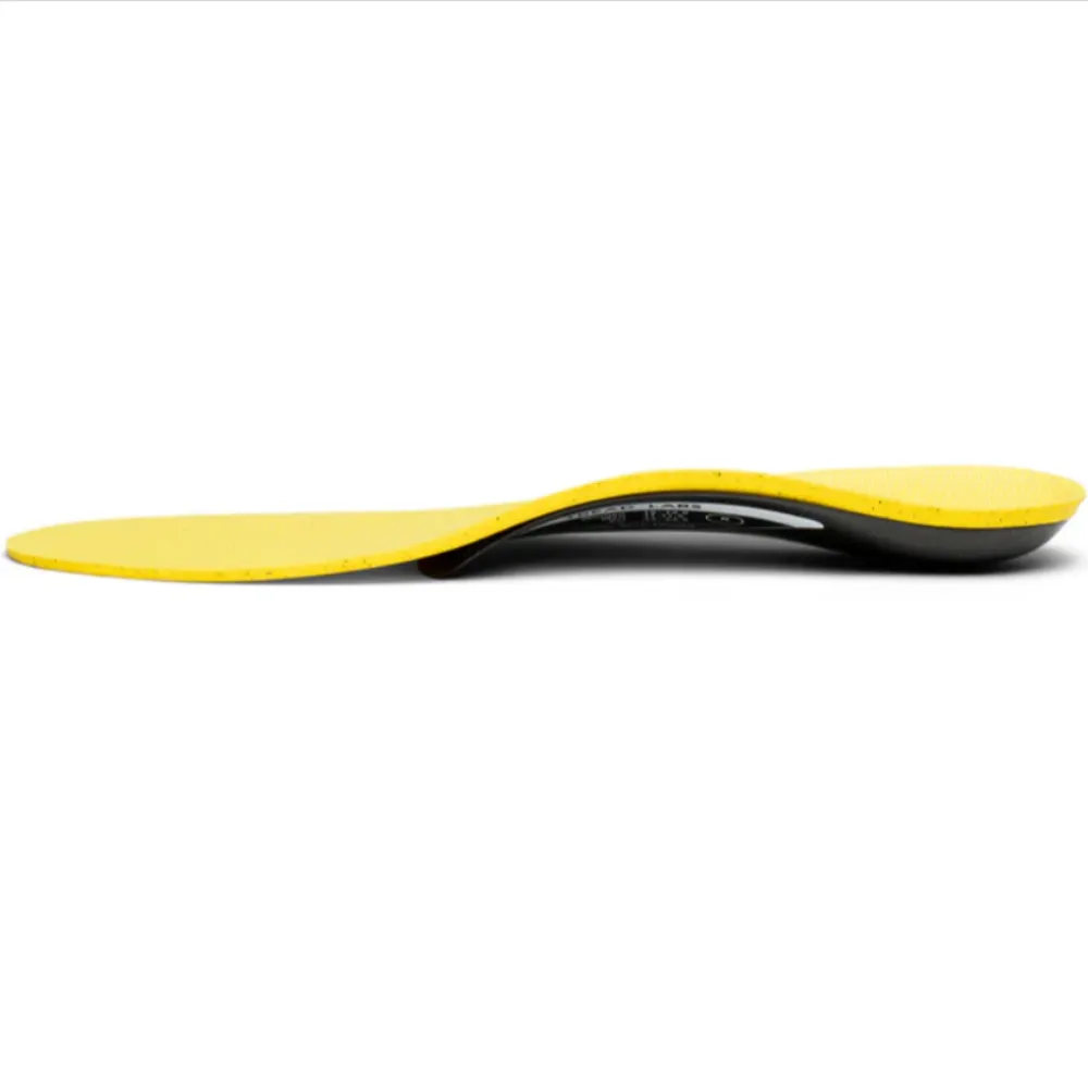 a yellow and black object on a white background