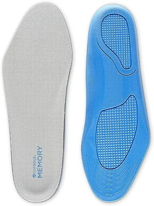 A pair of memory foam insoles ideal for wearing inside loafers