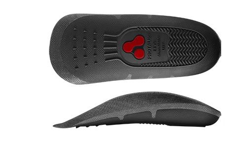 Black insoles on display from Protalus