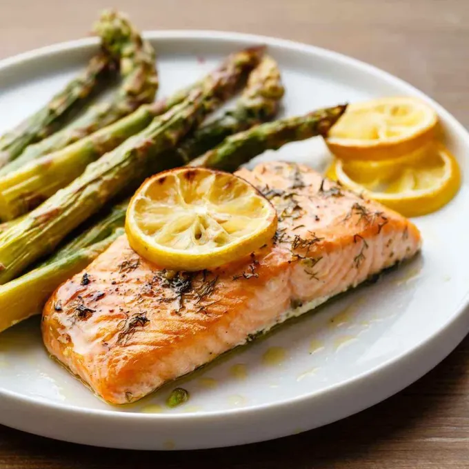 salmon & asparagus