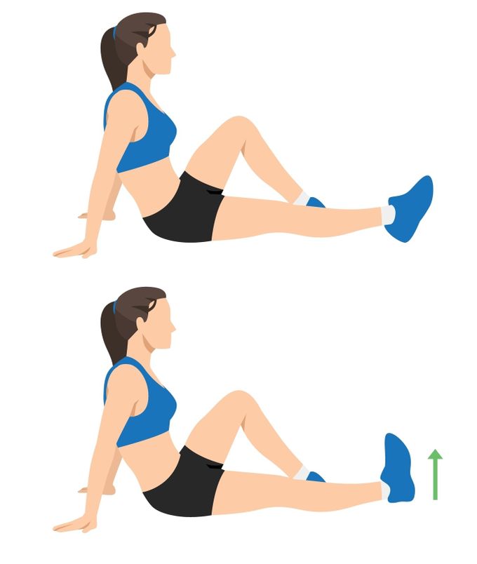 Illustration demonstrating ankle pump exercise